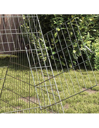 Gabbia per polli Argento 650 x 100 x 85 cm Acciaio zincato