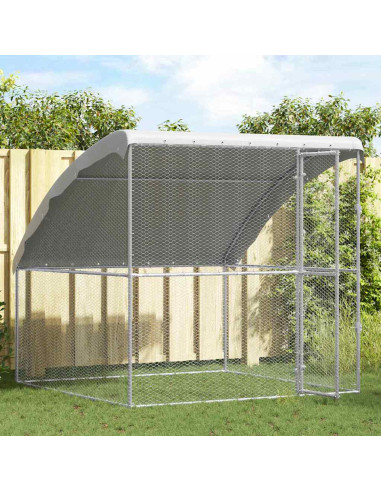 Gabbia per polli Argento 2 x 2 x 2 m Acciaio zincato