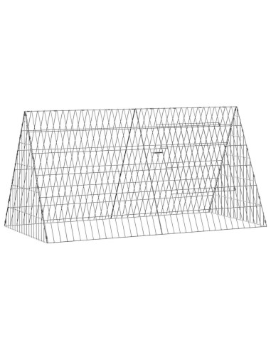 Gabbia per Conigli Argento 650 x 55 x 55 cm Acciaio zincato