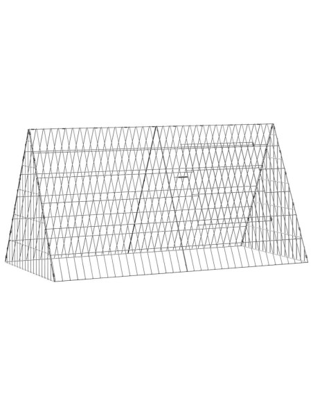 Gabbia per Conigli Argento 650 x 55 x 55 cm Acciaio zincato