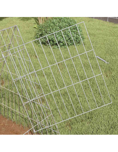 Gabbia per Conigli Argento 650 x 55 x 55 cm Acciaio zincato