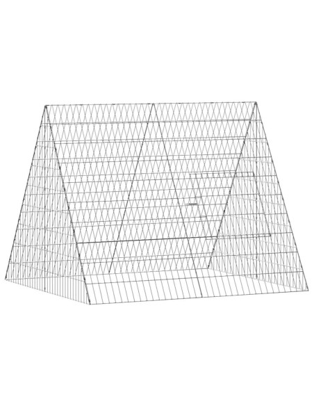 Gabbia per Conigli Argento 215 x 100 x 85 cm Acciaio zincato