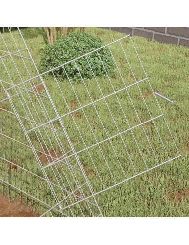 Gabbia per Conigli Argento 215 x 100 x 85 cm Acciaio zincato