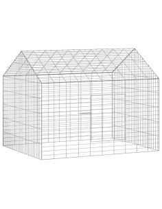 Gabbia per Conigli Argento 400 x 78 x 78 cm Acciaio zincato 2