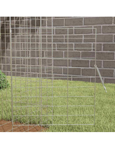 Gabbia per Conigli Argento 400 x 78 x 78 cm Acciaio zincato