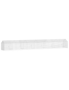 Gabbia per Conigli Argento 400 x 78 x 78 cm Acciaio zincato 2