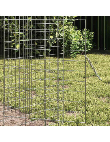 Gabbia per Conigli Argento 400 x 78 x 78 cm Acciaio zincato