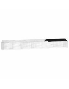 Gabbia per Conigli Argento 400 x 78 x 78 cm Acciaio zincato 2