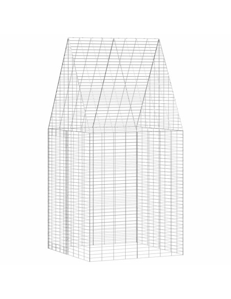 Gabbia per Conigli Argento 400 x 100 x 210 cm Acciaio zincato