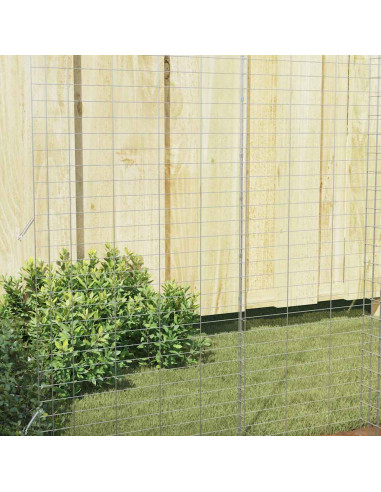 Gabbia per Conigli Argento 400 x 100 x 210 cm Acciaio zincato