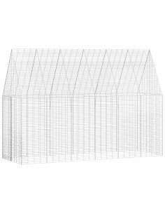 Gabbia per Conigli Argento 300 x 100 x 210 cm Acciaio zincato 2
