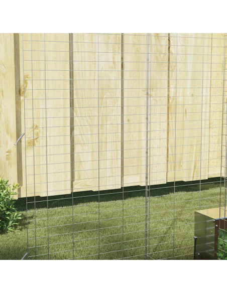 Gabbia per Conigli Argento 300 x 100 x 210 cm Acciaio zincato