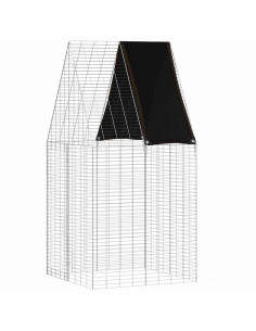 Gabbia per Conigli Argento 100 x 100 x 210 cm Acciaio zincato 2