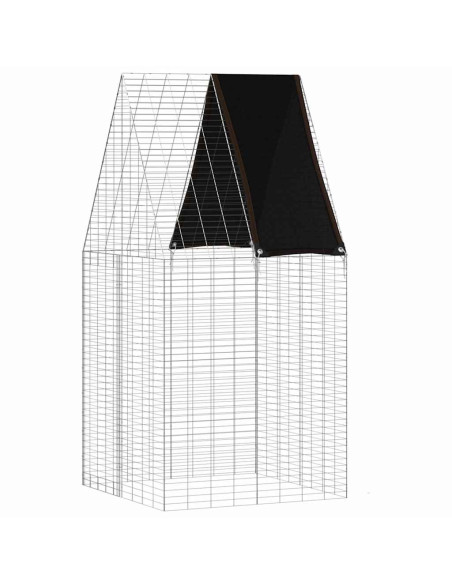 Gabbia per Conigli Argento 100 x 100 x 210 cm Acciaio zincato