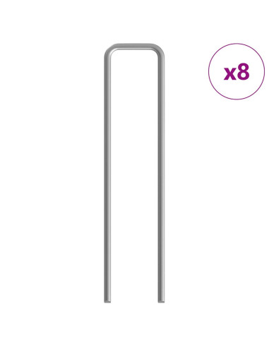 Gabbia per Conigli Argento 200 x 100 x 210 cm Acciaio zincato