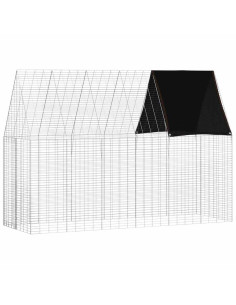 Gabbia per Conigli Argento 300 x 100 x 210 cm Acciaio zincato 2