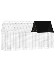 Gabbia per Conigli Argento 400 x 100 x 210 cm Acciaio zincato 2