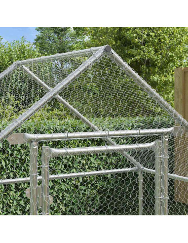 Gabbia per polli Argento 170 x 100 x 177 cm Acciaio zincato