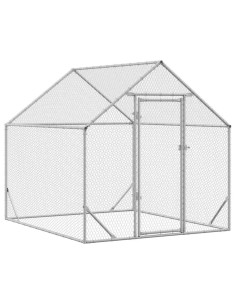 Gabbia per polli Argento 200x170x177cm Acciaio zincato 2