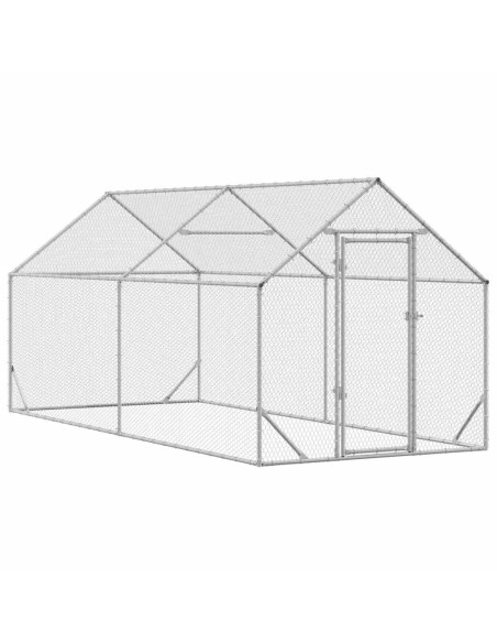 Gabbia per polli Argento 400x170x177cm Acciaio zincato
