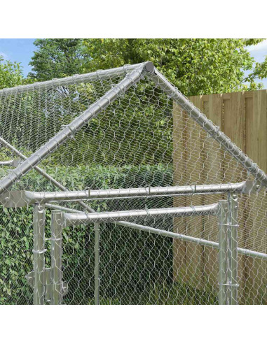 Gabbia per polli Argento 400x170x177cm Acciaio zincato
