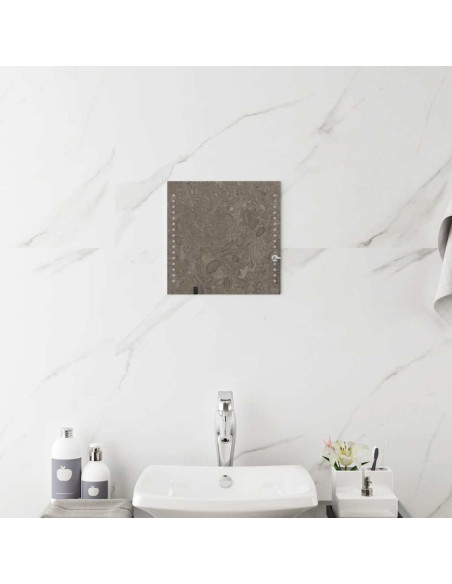 Specchio da Bagno con Luci LED 30x30 cm