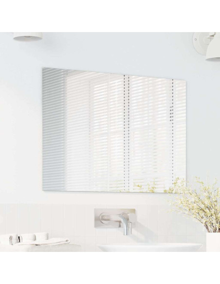 Specchio da parete Rettangolare 70 x 50 cm vetro temperato