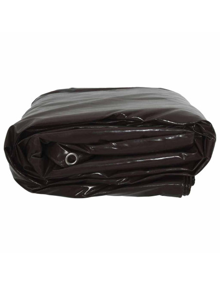 Telo 650g / m² Marrone 6 x 8 m Tela con rivestimento in PVC