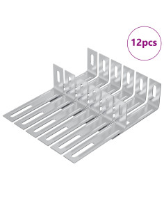 Supporto Anti Ribaltamento 12 pcs Argento 74,5 x 15 x 32 mm 2