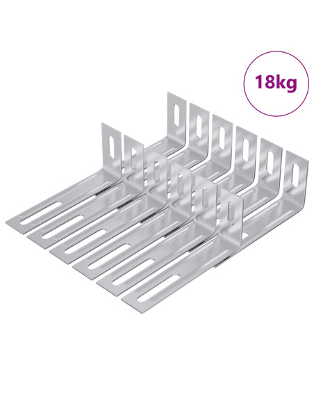 Supporto Anti Ribaltamento Tinta unita 1268 pcs Argento Ferro