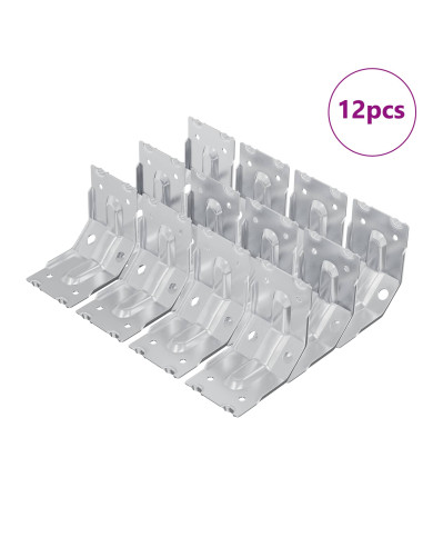 Supporto 12 pcs Zincato 106 x 55 x 1,5mm Acciaio