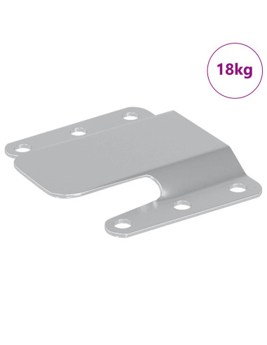 Staffa di Montaggio Flush 419 pcs Argento 75 x 66 x 1,4 mm