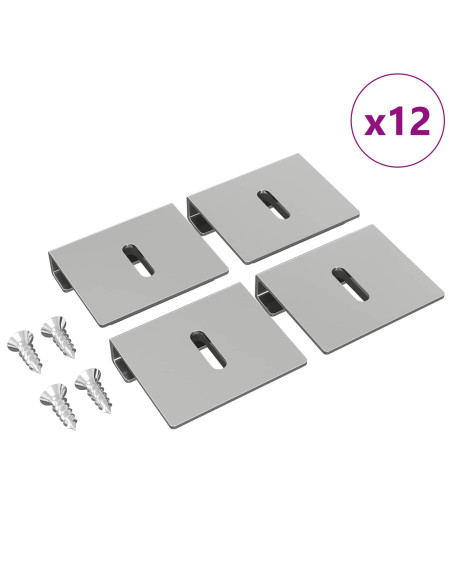 Supporto per Specchio 12 pcs Nichel 35 x 30 x 8,3 mm Acciaio