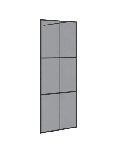 Parete Doccia Walk-in Nero 80 x 195 cm vetro temperato