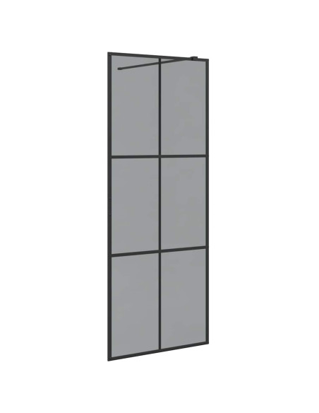 Parete Doccia Walk-in Nero 80 x 195 cm vetro temperato