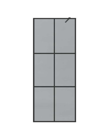 Parete Doccia Walk-in Nero 80 x 195 cm vetro temperato