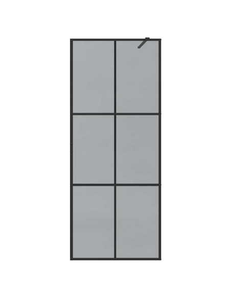 Parete Doccia Walk-in Nero 80 x 195 cm vetro temperato