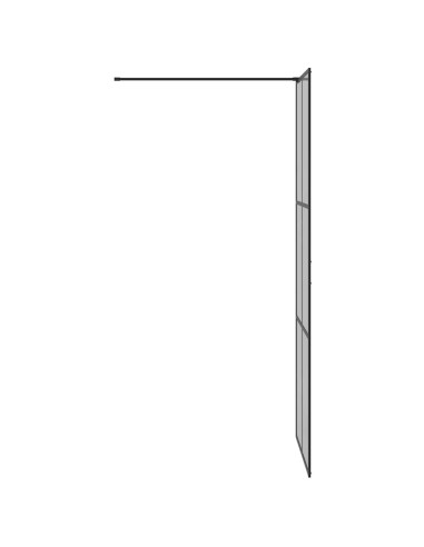 Parete Doccia Walk-in Nero 80 x 195 cm vetro temperato