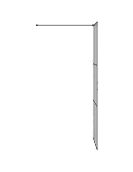 Parete Doccia Walk-in Nero 80 x 195 cm vetro temperato
