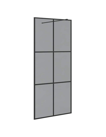 Parete Doccia Walk-in Nero 90 x 195 cm vetro temperato