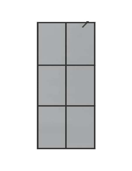 Parete Doccia Walk-in Nero 90 x 195 cm vetro temperato