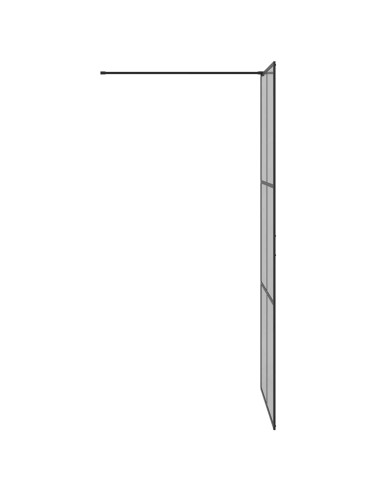 Parete Doccia Walk-in Nero 90 x 195 cm vetro temperato