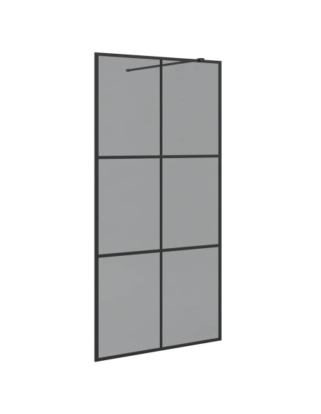 Parete Doccia Walk-in Nero 100 x 195 cm vetro temperato