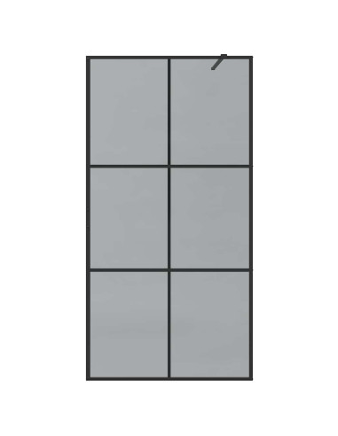 Parete Doccia Walk-in Nero 100 x 195 cm vetro temperato