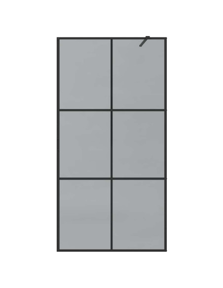 Parete Doccia Walk-in Nero 100 x 195 cm vetro temperato