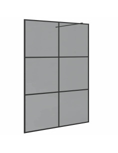 Parete Doccia Walk-in Nero 140 x 195 cm vetro temperato 2