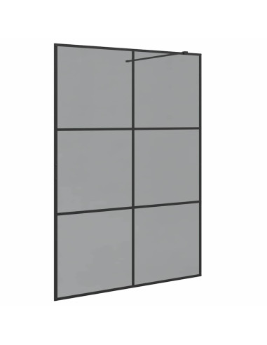 Parete Doccia Walk-in Nero 140 x 195 cm vetro temperato