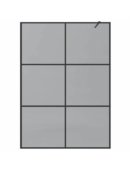 Parete Doccia Walk-in Nero 140 x 195 cm vetro temperato