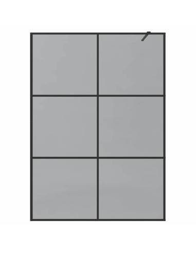 Parete Doccia Walk-in Nero 140 x 195 cm vetro temperato