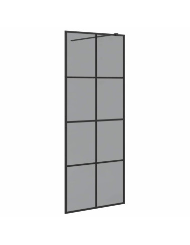 Parete Doccia Walk-in Nero 80 x 195 cm vetro temperato